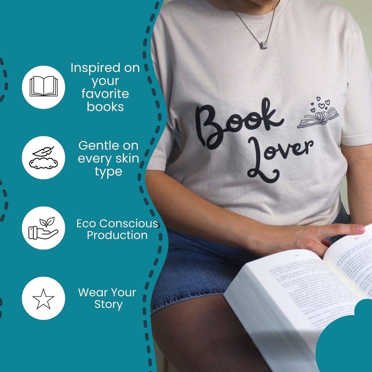 Book Lover (Dark Edition) | T-shirt Unissexo