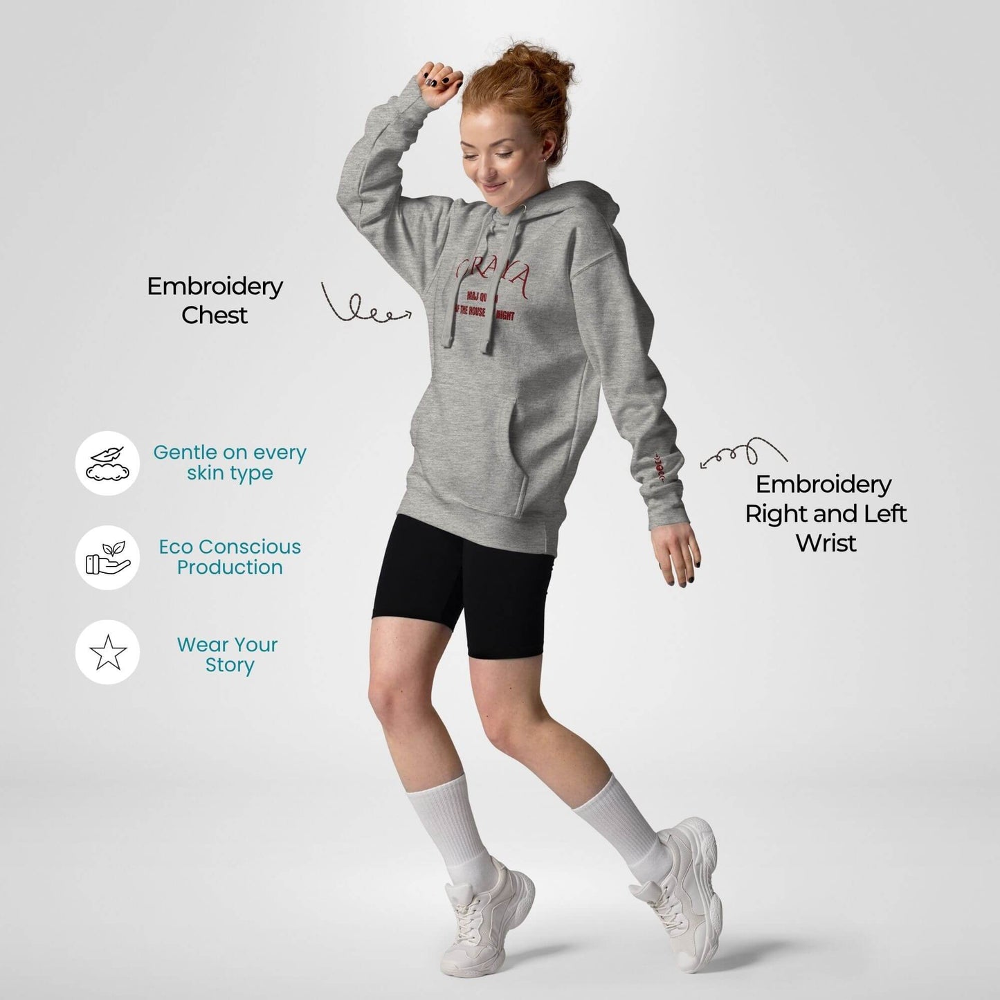 Oraya – Rainha da Casa da Noite | Hoodie Unissexo – Bordado